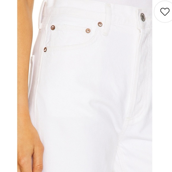 AGOLDE 90's Mid Rise Loose in Cloudburst White Distressed Women's Jeans size 26 - Picture 6 of 11